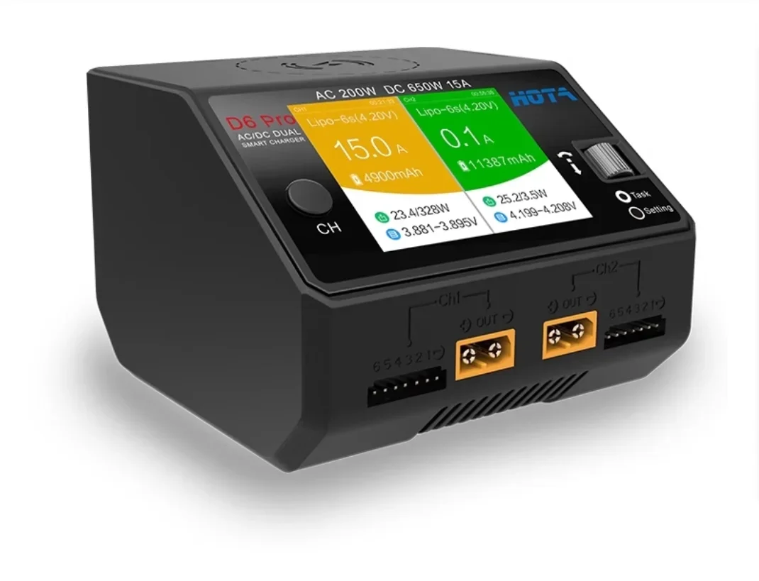 HOTA D6 Pro เครื่องชาร์จสมาร์ท - Hota D6 Pro Dual Lipo Charger บทวิจารณ์และราคา