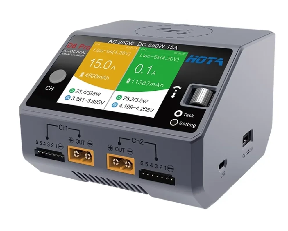 HOTA D6 Pro เครื่องชาร์จสมาร์ท - Hota D6 Pro Dual Lipo Charger บทวิจารณ์และราคา