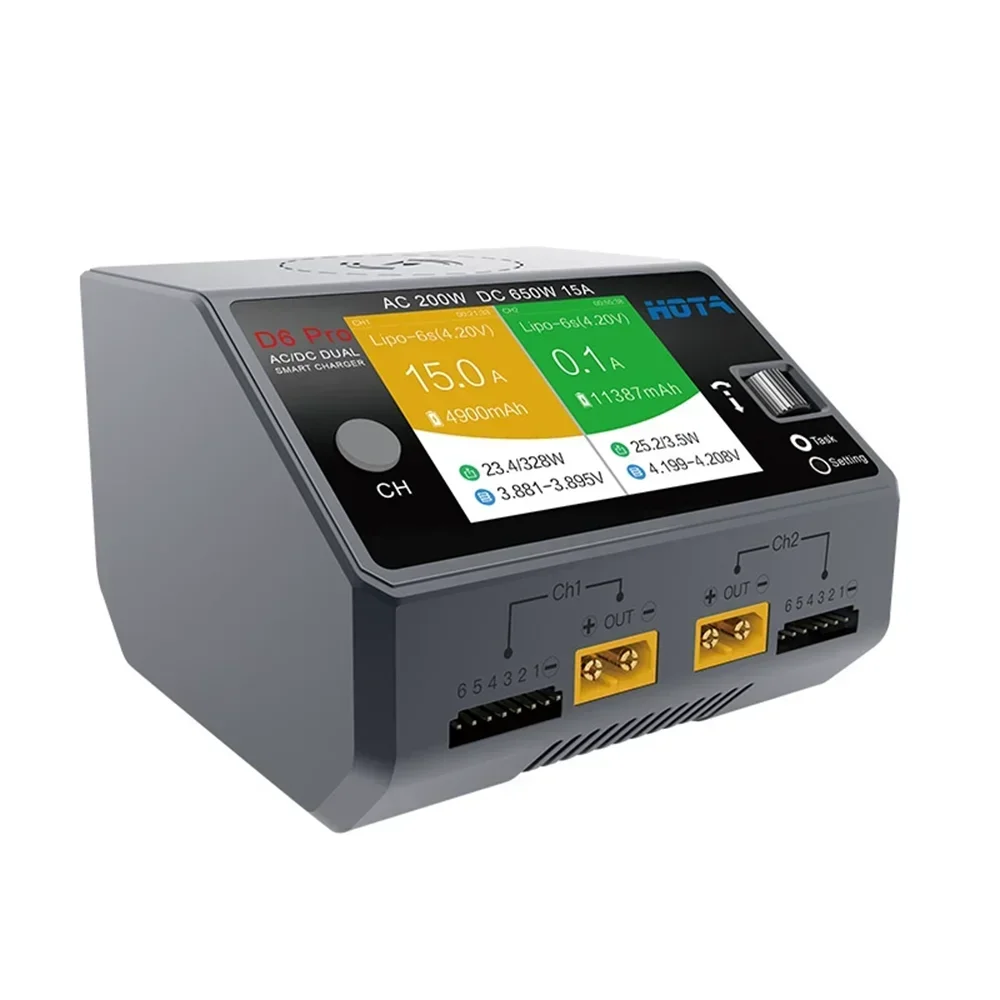 HOTA D6 Pro เครื่องชาร์จอัจฉริ - Hota D6 Pro Dual Lipo Charger บทวิจารณ์และราคา