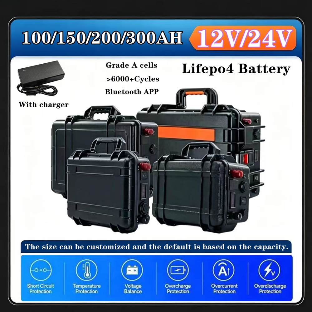 แบตเตอรี่ 12V 24V 100Ah 150Ah  - Lifepo4 12V 100Ah Bms Bluetooth บทวิจารณ์และราคา
